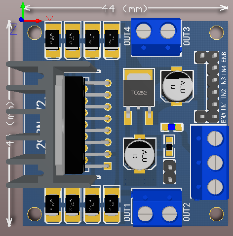 L298N 电机驱动模块（原理图+PCB AD工程文件 已经制板OK）