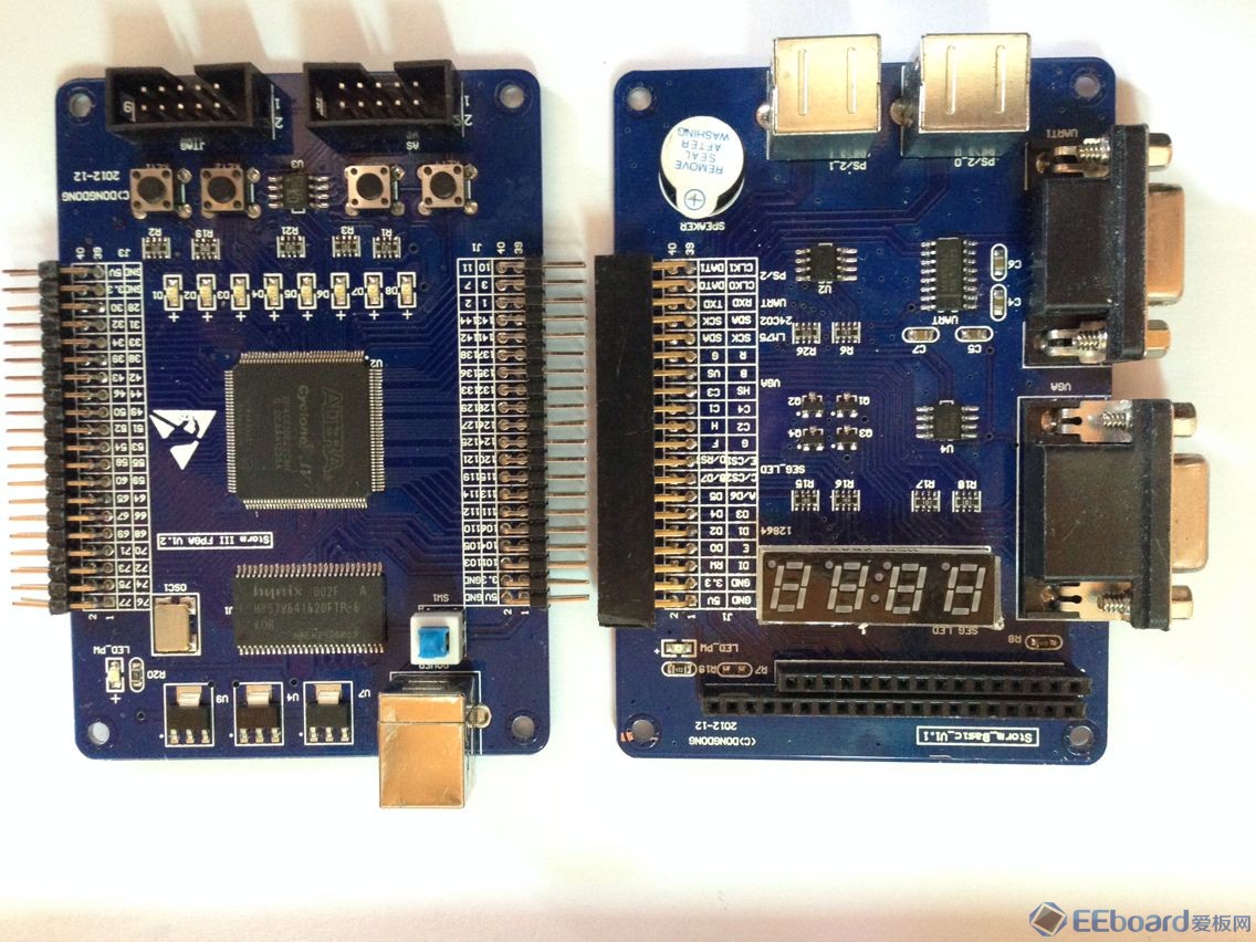 Altera FPGA 开发板 学习板 NIOS EP4CE10 送USB下载器 扩展板9.9成新