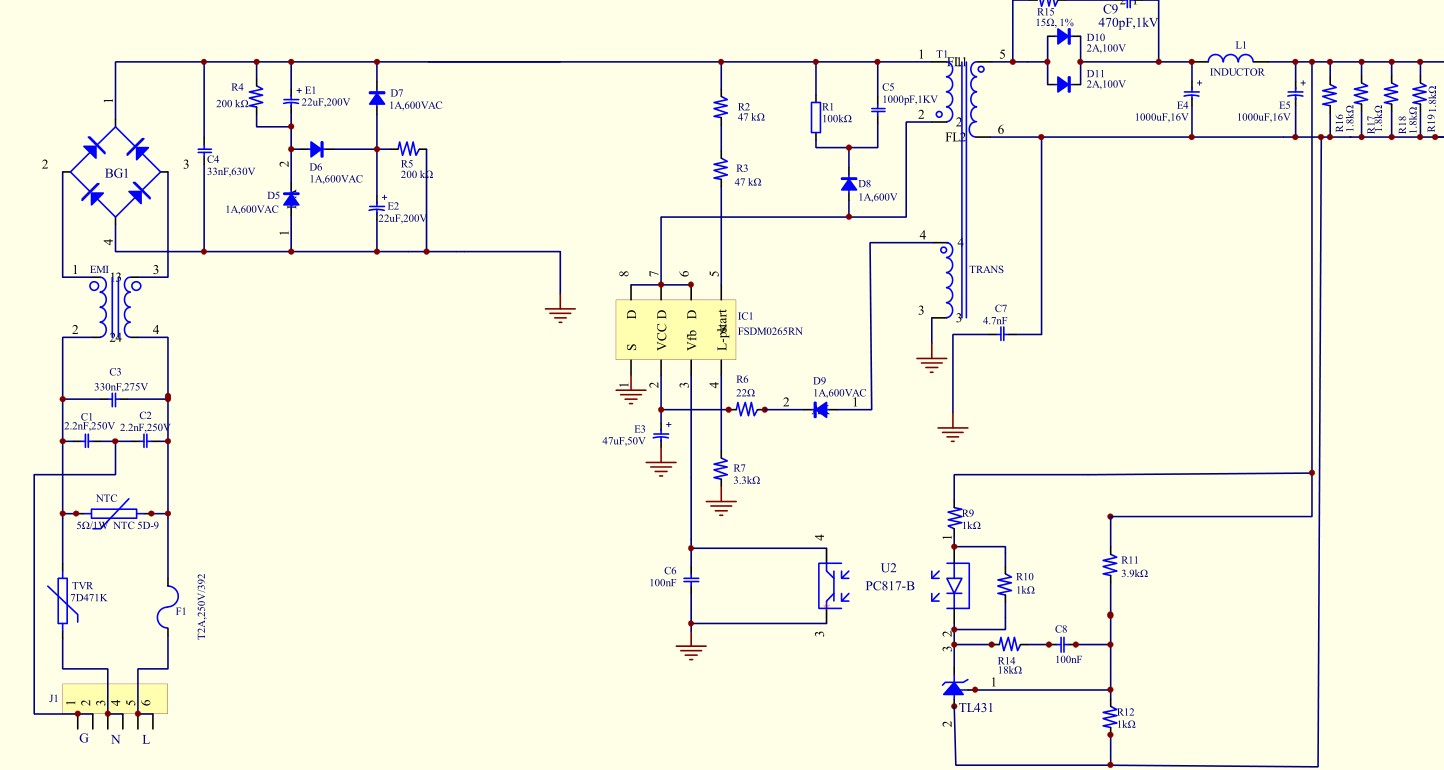 【求助】FSDM0265RN芯片，输出电压HOLD不住 - 模拟/电源 - 与非网